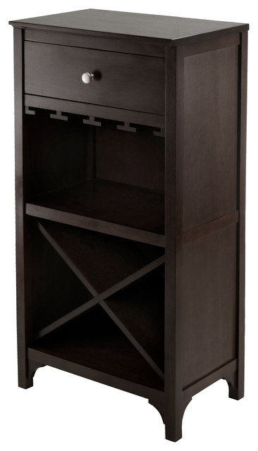 Winsome Wood Ancona Modular Wine Cabinet With One Drawer ...