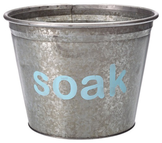 Soak Galvanized Storage Bucket, Medium