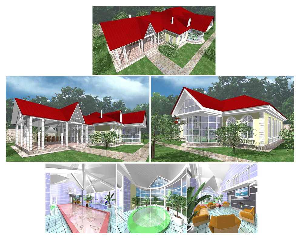 Эскизные проекты коттеджей в Свердловской области