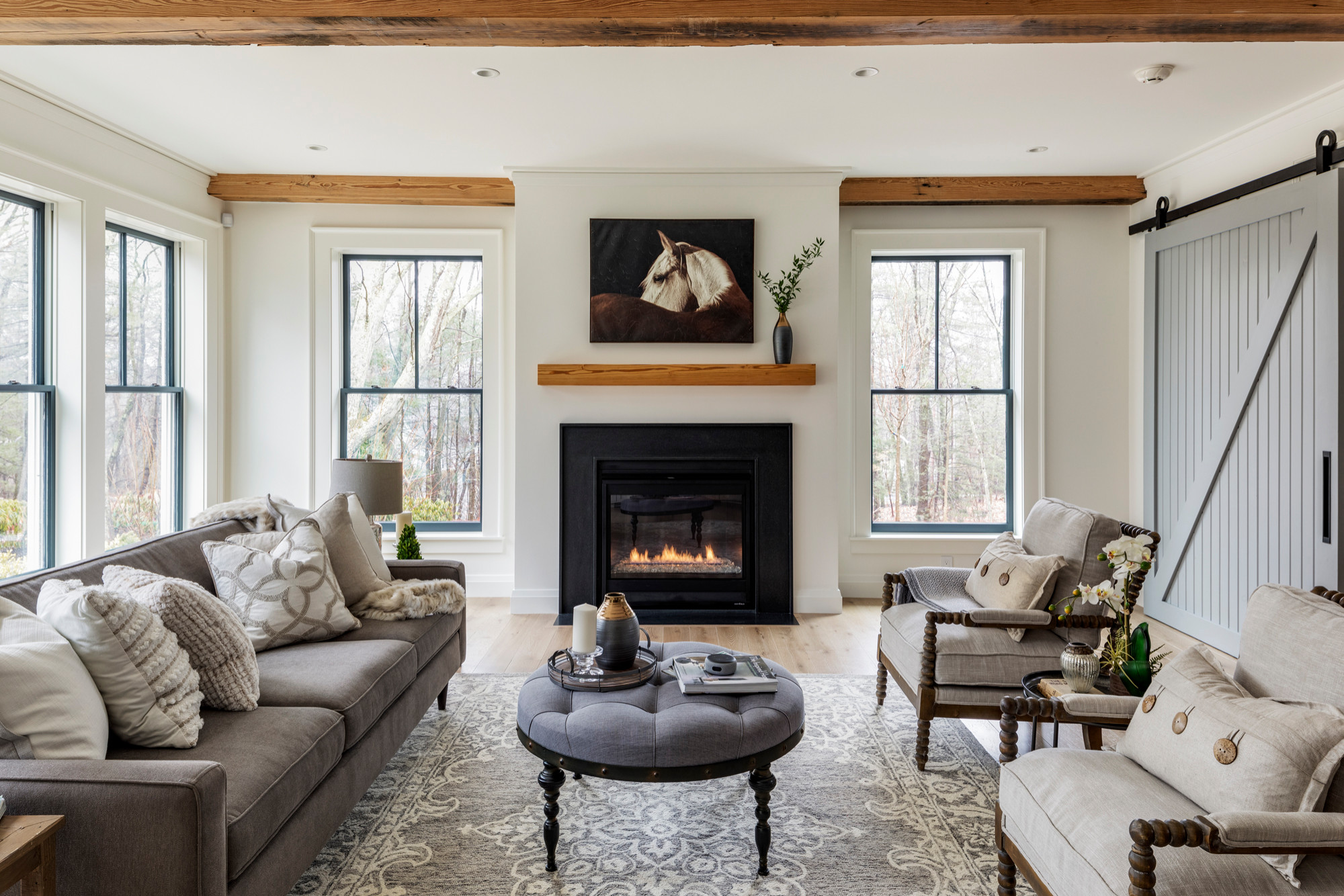 New This Week: 7 Stylish Fireplaces in Transitional Living Rooms