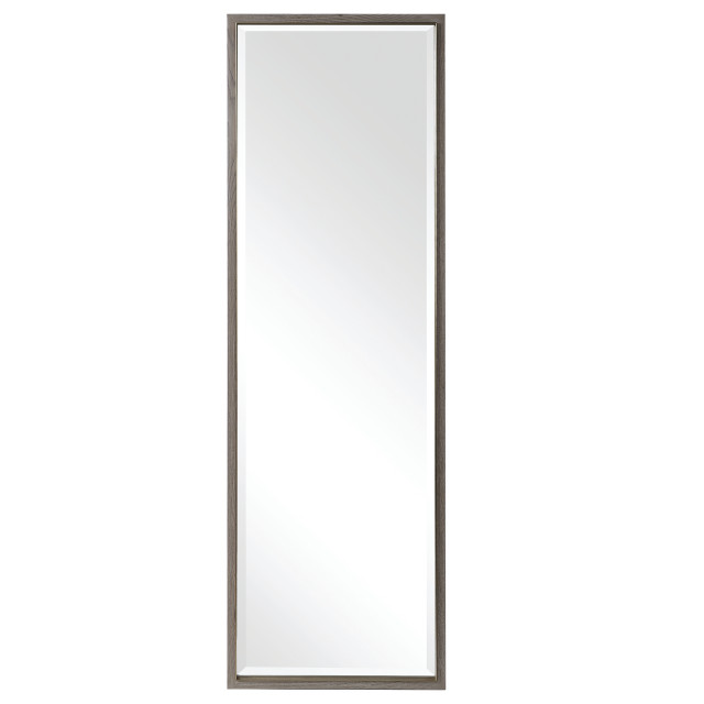 Contemporary 74 Tall Gray Wood Wall Mirror Full Length Floor Minimalist Transitional Mirrors By My Sy Home Houzz - Long Tall Wall Mirrors