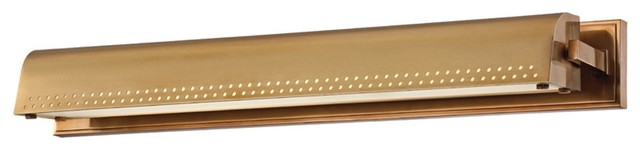 Garfield Large LED Wall Sconce, Aged Brass Finish