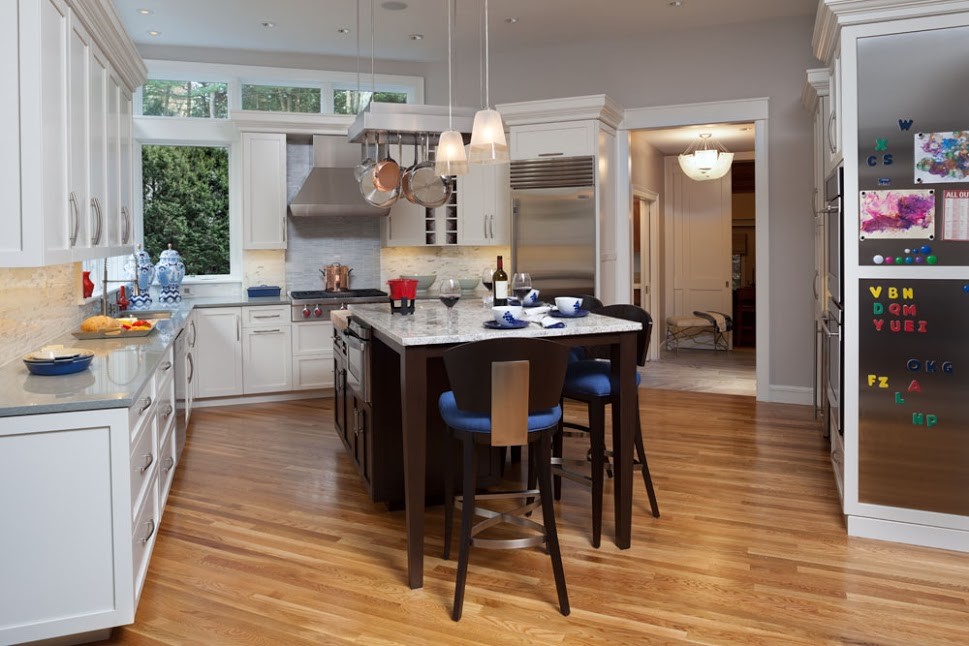 Transitional kitchen photo in Boston