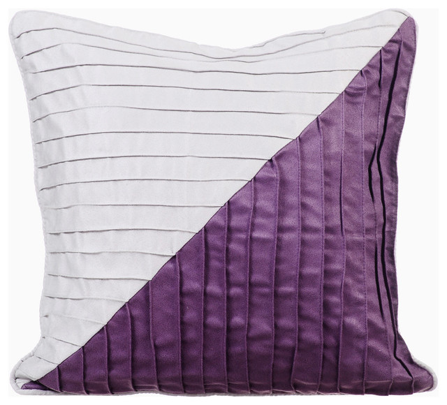 Purple Decorative Pillow Covers 18 X18 Suede Fabric Laudinal Purple Decorative Pillow Covers 18 X18 Suede Fabric Laudinal