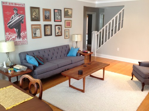 Blue Green In A North Facing Retro Living Room