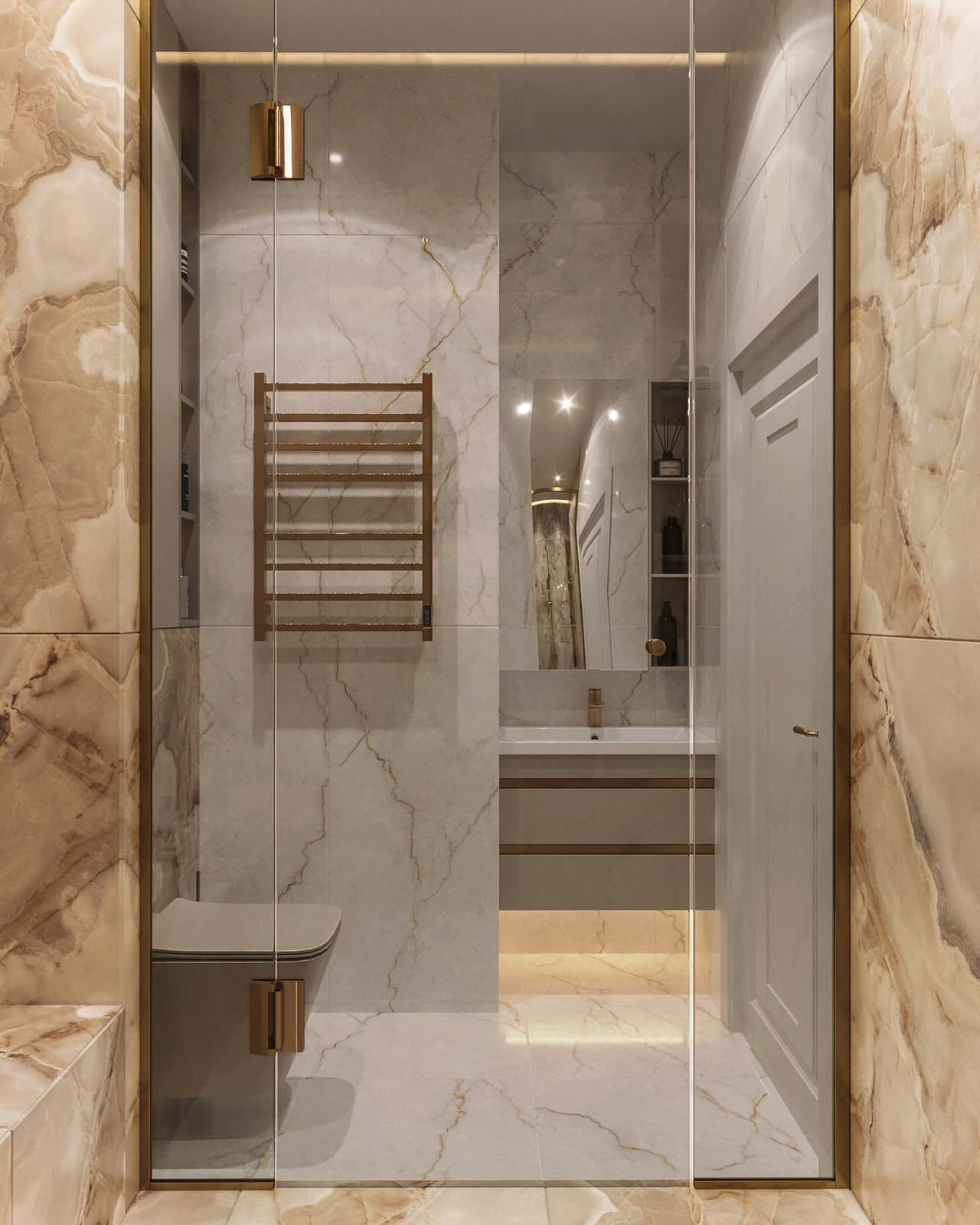 Ванная в проекте квартиры 100 м2 в жк Тушино 2018