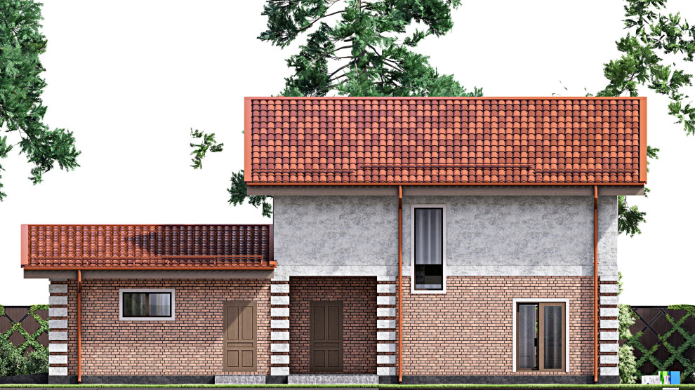 Проект двухэтажного дома 17х7 м S134м2 F-14687