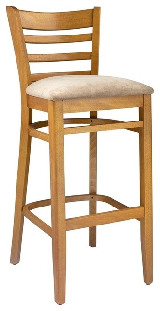 Ladderback Bar Stool In Cherry, Cherry Bar Stools With Arms