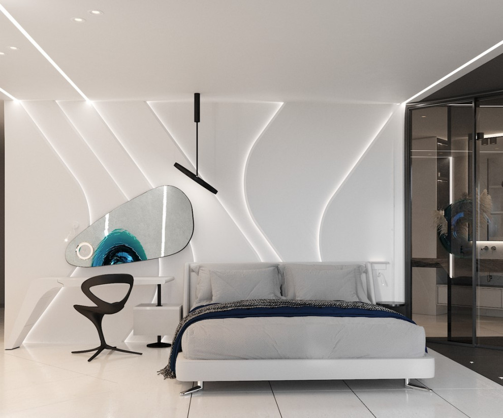 Спальня в минимализме и футуризме
