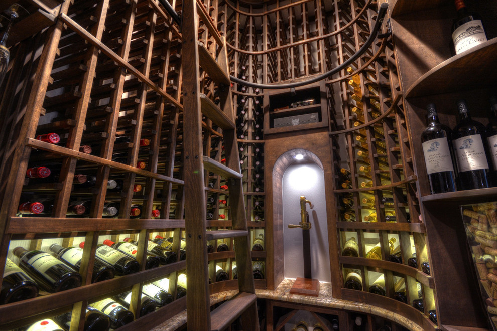 Inspiration for a traditional wine cellar in Houston.