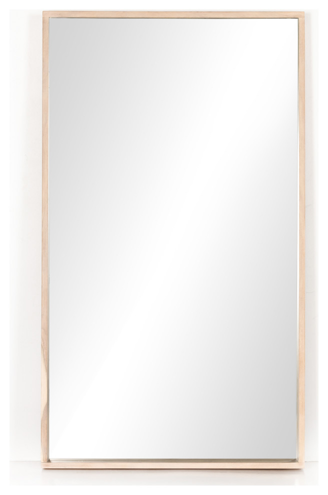 Vora Floor Mirror, Whitewash Acacia - Transitional - Floor Mirrors - by ...