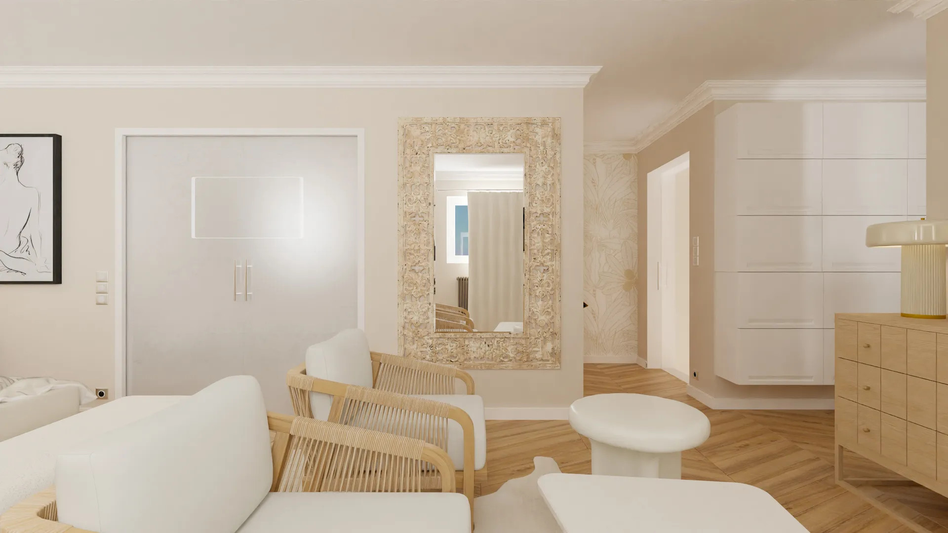Rénovation complète, réunification de plusieurs appartements d'un petit immeuble