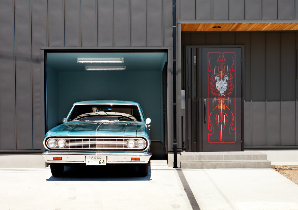 Inspiration pour un garage urbain.