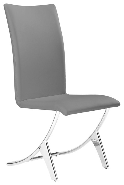 Zuo Delfin Dining Chair Gray (Set of 2)