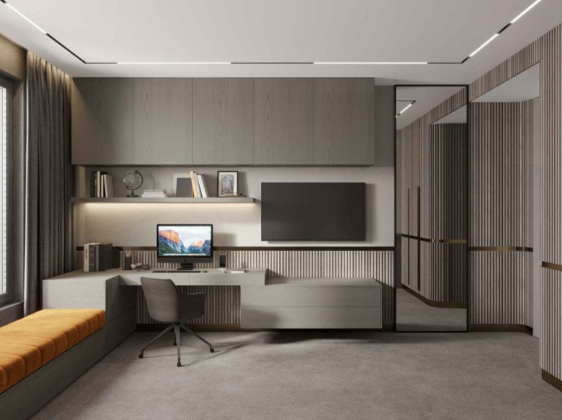 Визуализация вентиляционной системы в кабинете в ЖК «Ботаника».