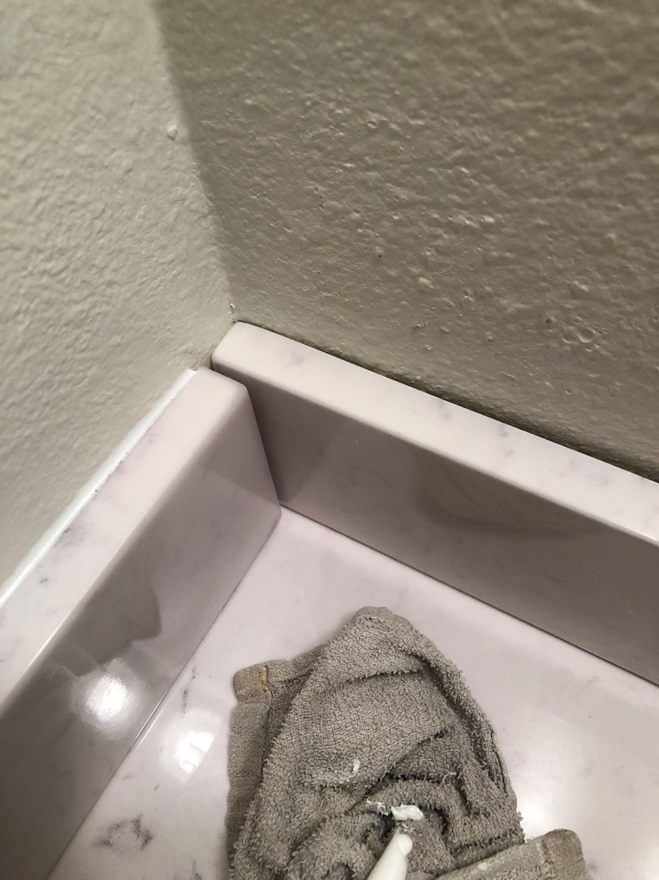 Vanity side splash and backsplash don’t line up