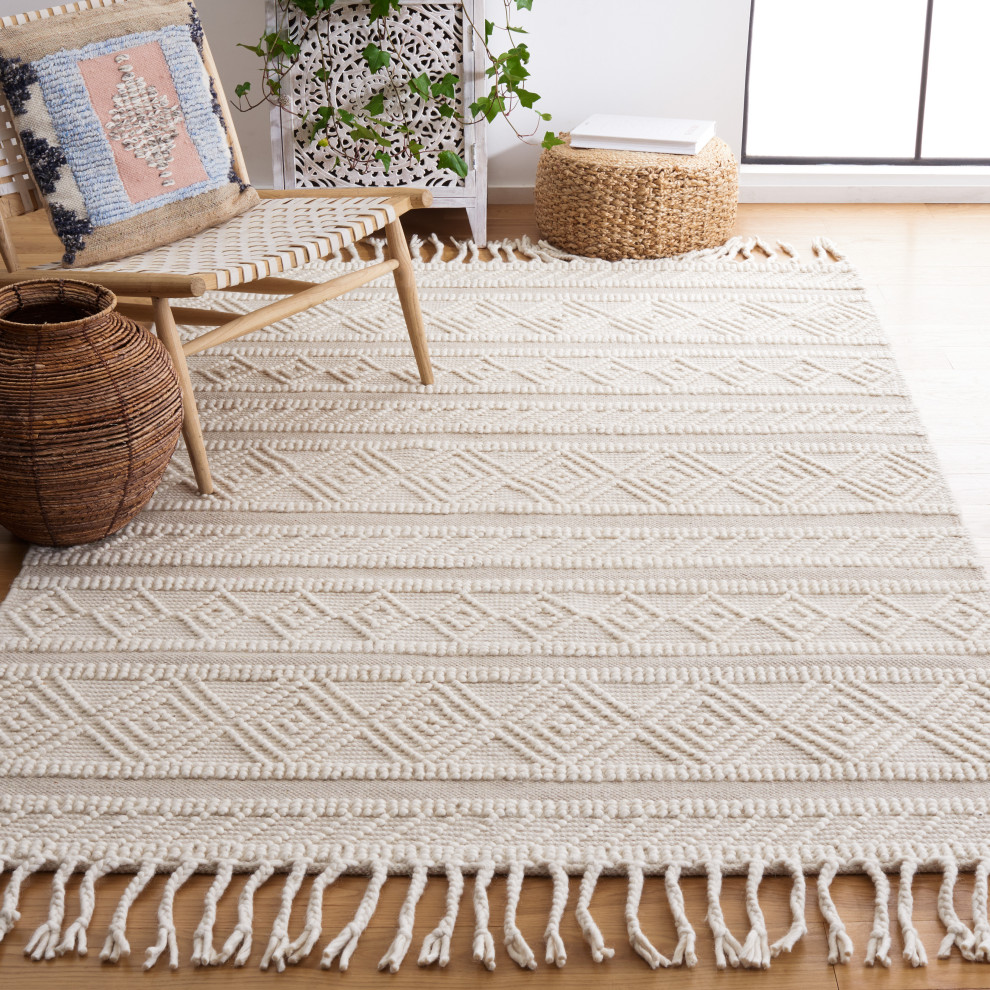 Safavieh Couture Natura Collection NAT338 Rug, Ivory/Beige, 3'x5'