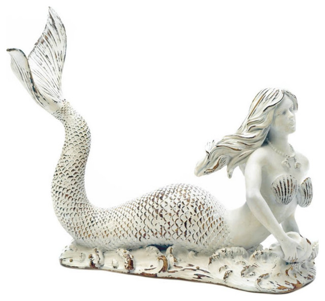 Lovely Mermaid of the Sea Wine Bottle Holder 8 Inch Resin Figurine