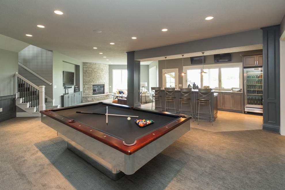 Basement - transitional basement idea