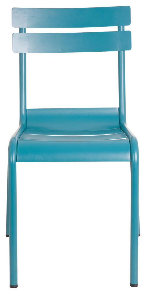 Dana Stackable Outdoor Dining Chair, Frosted Teal  (Set of 4)