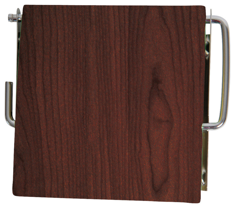 Wall Mounted Bathroom Toilet Paper Tissue 1 Roll Dispenser Finish Wenge