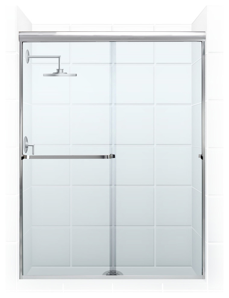 Shower Doors | Pararagon 3/16" Frameless | Chrome / Clear Glass by Coastal