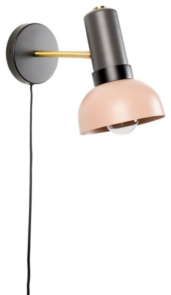 Brown Metal Wall Lamp | Zuiver Charlie - Contemporary - Swing Arm Wall Lamps  - by Luxury Furnitures | Houzz