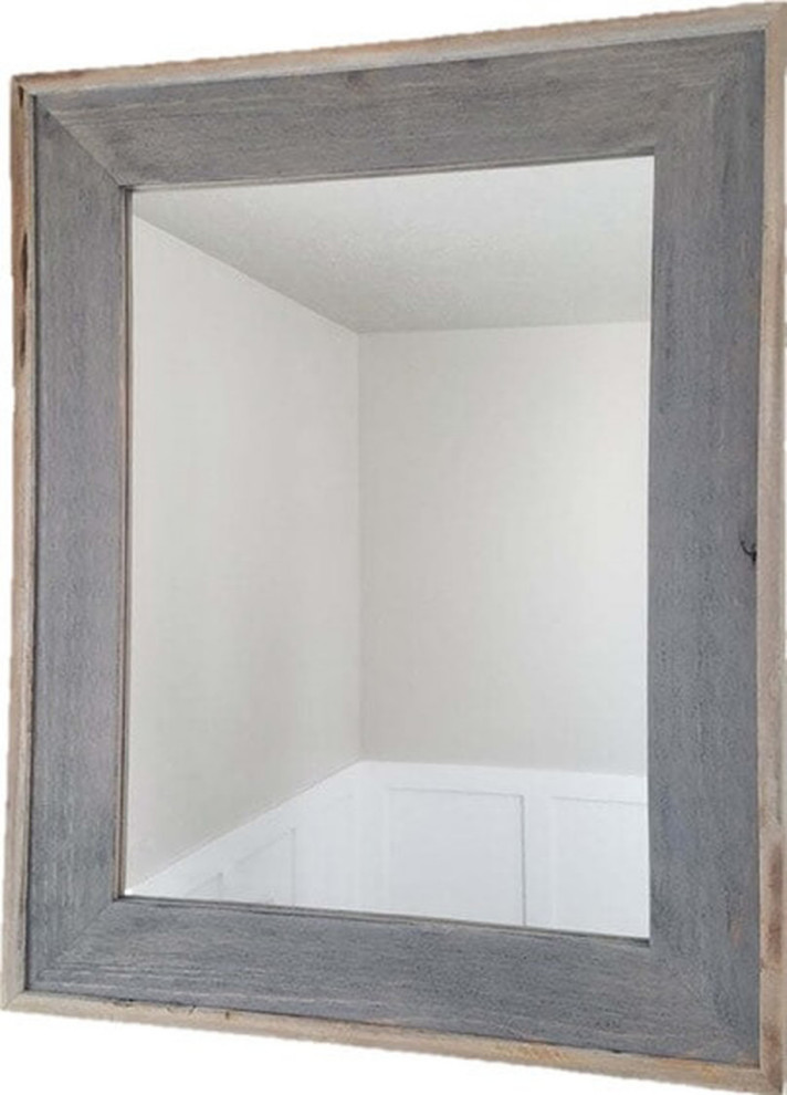Bountiful Mirror, 18"x22", Weathered Gray