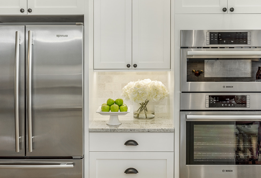 Large transitional kitchen photo in Providence