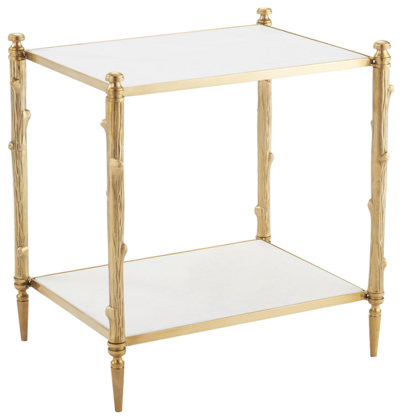 Arbor Side Table, Brass Contemporary Side Tables And End Tables