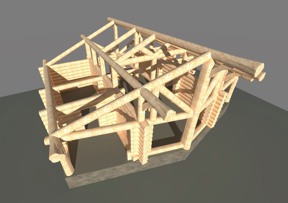 Жилой дом 124 кв.м из бревна ручной рубки