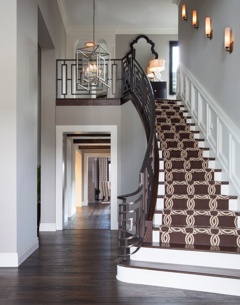 Inspiration for a transitional staircase remodel in San Diego