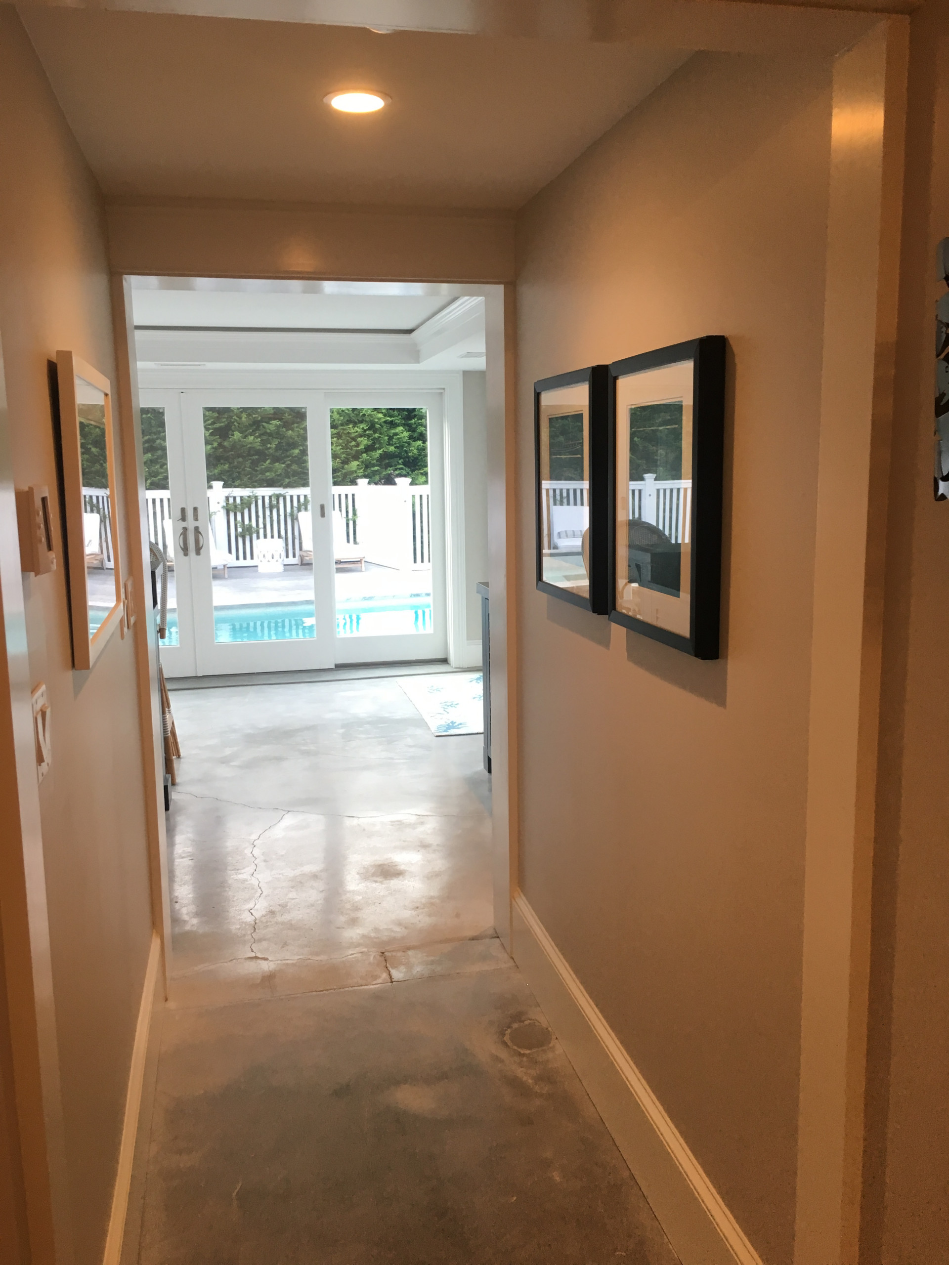 A fully equipped laundry room with a built ins
