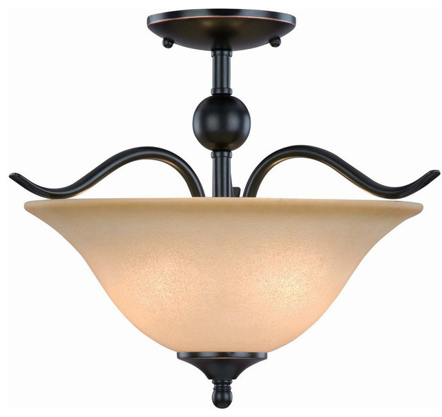 Oil Rubbed Bronze Semi Flush Mount Ceiling Light Fixture