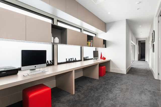 LUXURY HOTEL INSPIRED HOME contemporary-home-office-and-library