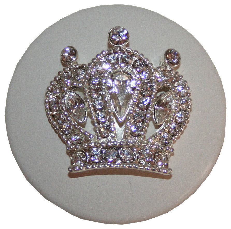 Princess Crown Knob, 1.5", Black