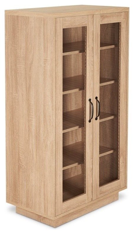 Acme Glines Shoe Cabinet In Weathered Light Oak Farmhouse Shoe Storage By Homesquare