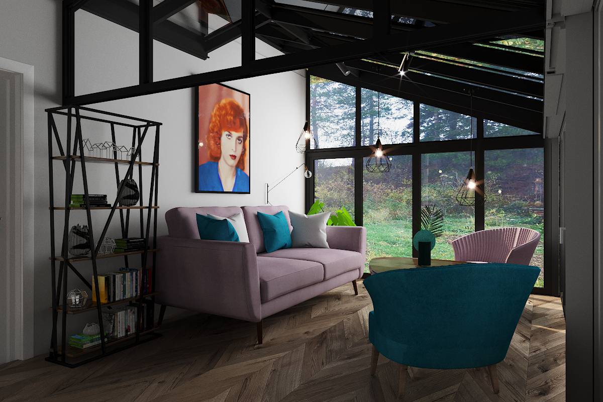 Загородный частный дом, с кухней, одной спальней, и верандой с огромными панорам