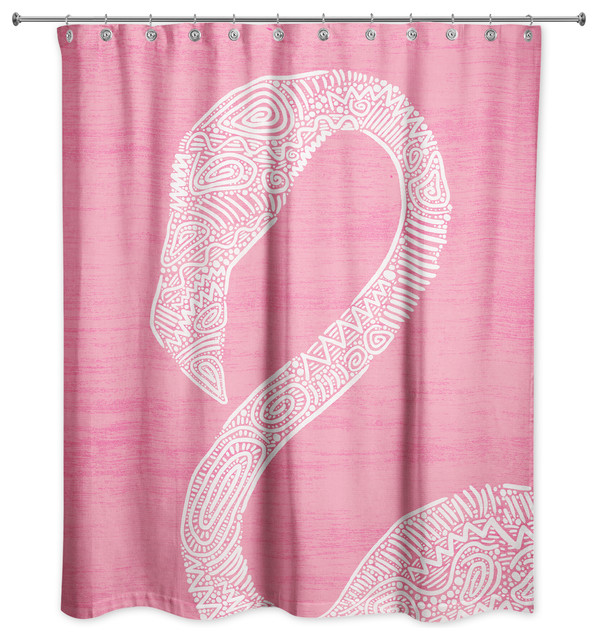 Pink Flamingo Shower Curtain Tropical Shower Curtains by Designs