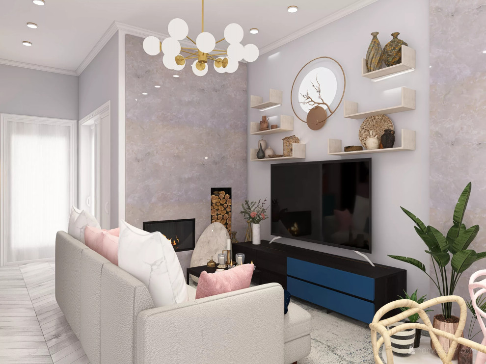 Квартира в пудровых тонах для начинающей актрисы