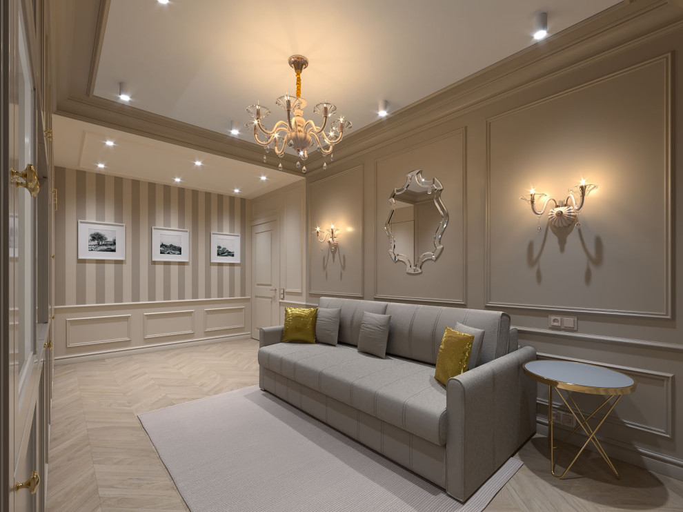Спальня-гостиная в стиле современная классика