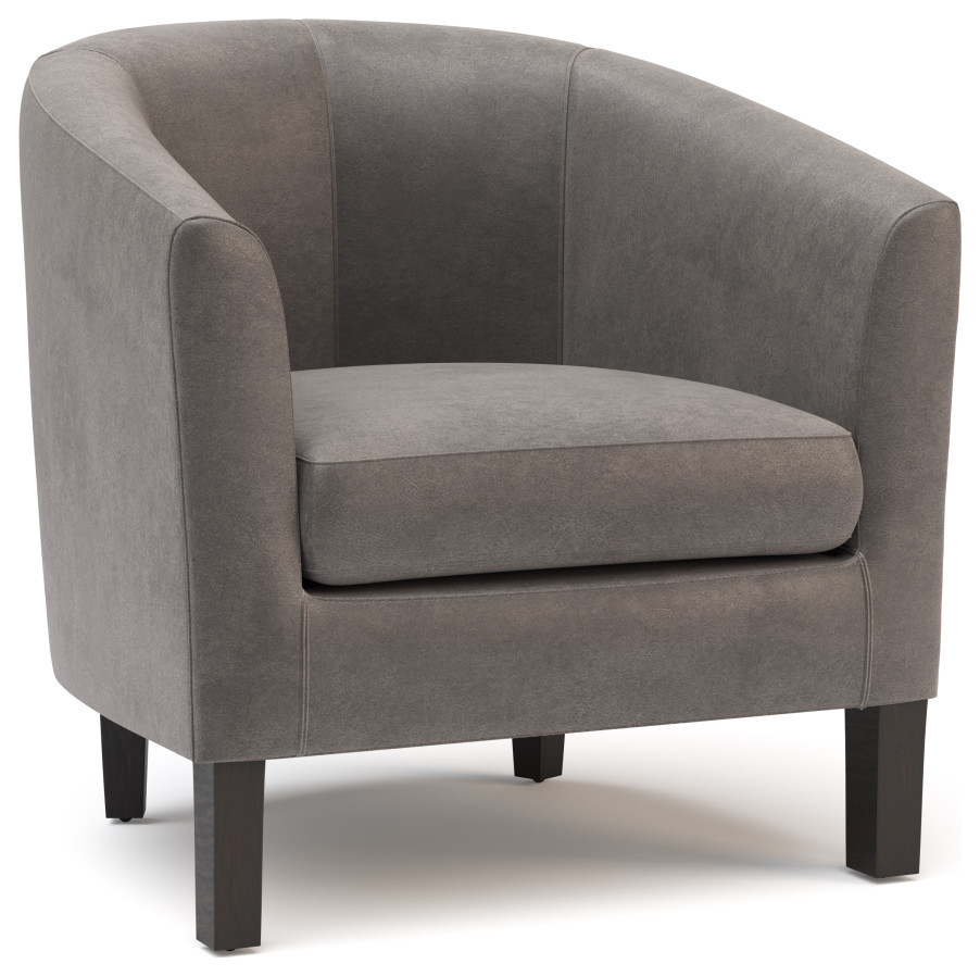 Austin Tub Chair, Velvet Fabric Transitional Armchairs And Accent