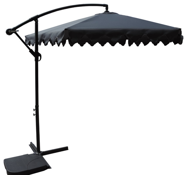 Offset Designer Cantilever Scalloped Patio Umbrella Adjule Offset Designer Cantilever Scalloped