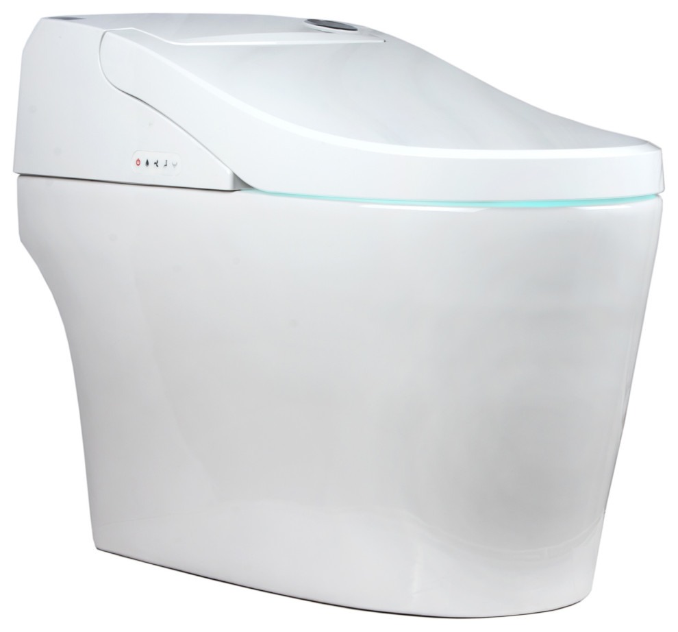 EUROTO One-Piece Dual Flush, Integrated Bidet Toilet, Auto Open and Close lid