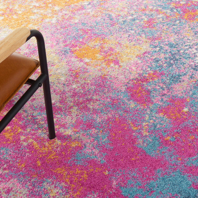 10x10 Neon Rug Nourison Passion PSN10 Area Rug, Sunburst, 10' x 14' - Contemporary ...