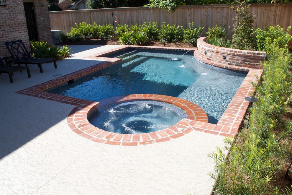 Old Saint Louis Brick Coping Traditional Pool New Orleans by