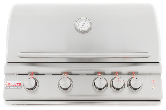 Blaze 4 Burner Lte Grill Built In Natural Gas With Lights Blaze 4 Burner Lte Grill Built In Natural Gas With Lights Contemporary Outdoor Grills Other By Embers Fireplaces And