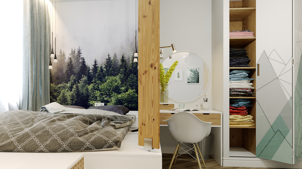 Спальня в скандинавском стиле 20 м2