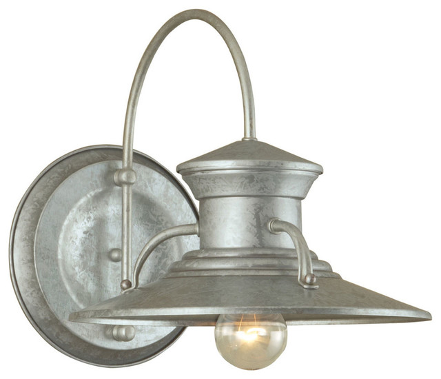 Norwell Lighting Budapest Large Outdoor Wall Sconce Farmhouse Norwell Lighting Budapest Galvanized Large Outdoor Wall Sconce
