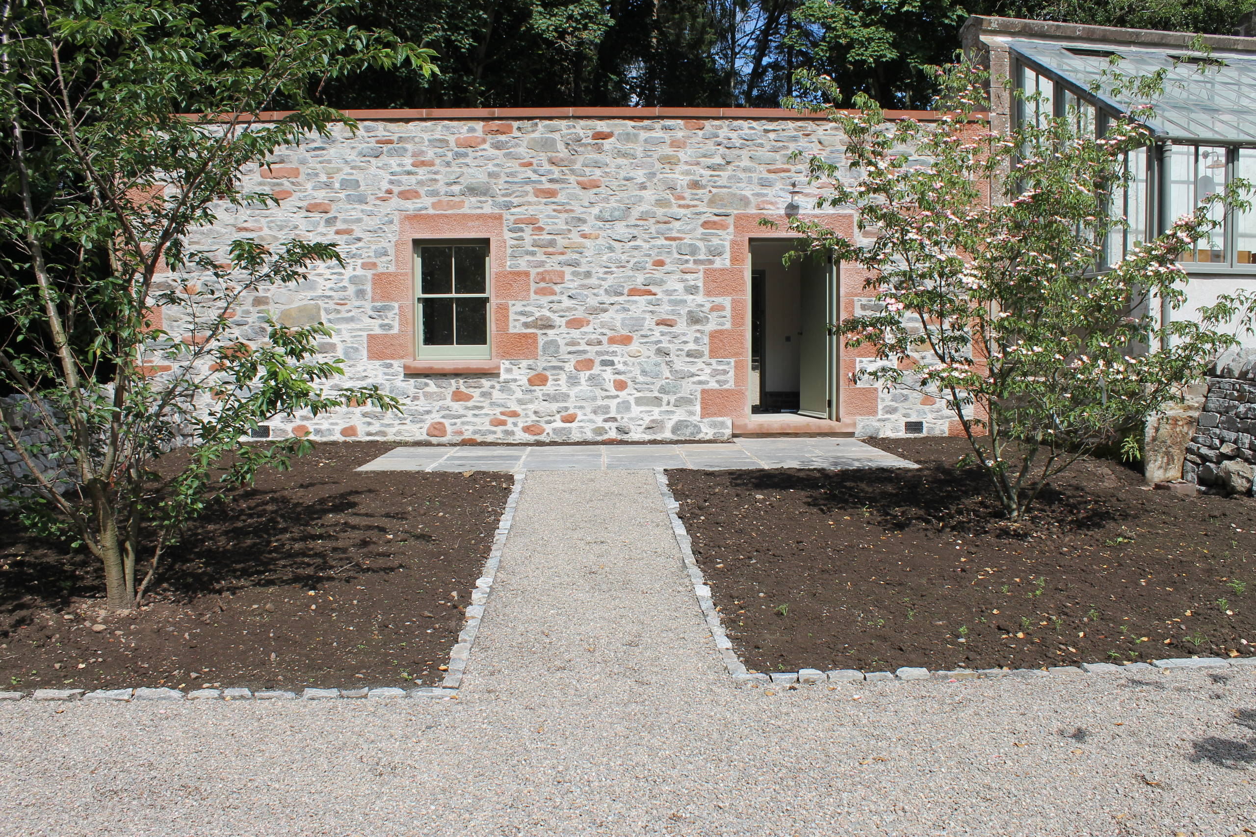 Aldourie Castle Walled Garden "Lean to" doors and windows